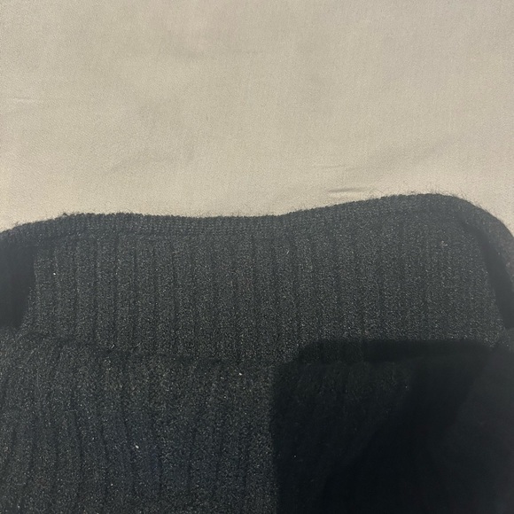 Black Ribbed Women's Sweater Top - Picture 2 of 3